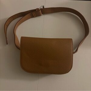 Chic Brown Leather Crossbody Bag